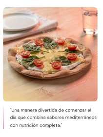 Ejemplo de página de cenas y snacks